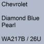 Preview: Chevrolet, Diamond Blue Pearl, WA217B / 26U.